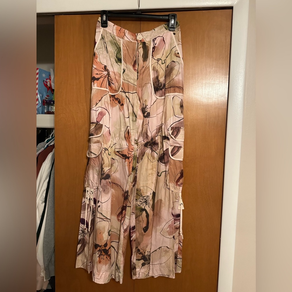 Silk printed pants